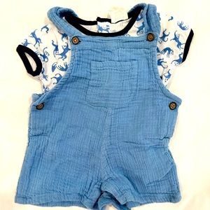 Carrement Beau Baby Boy 3m overalls with monkey top